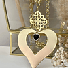 Collar XL Corazón Conector Mándala Gold