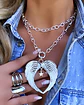 Collar XL Maxi Alas Punto luz Estrellita Silver eslabones ovalados - Miniatura 3