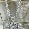Collar XL Maxi Alas Punto luz Estrellita Silver eslabones ovalados