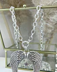 Collar XL Maxi Alas Punto luz Estrellita Silver eslabones ovalados - Miniatura 7