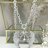 Collar XL Maxi Alas Punto luz Estrellita Silver eslabones ovalados