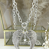 Collar XL Maxi Alas Punto luz Estrellita Silver eslabones ovalados