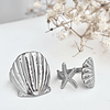 Dúo Anillos Ocean Vibes silver