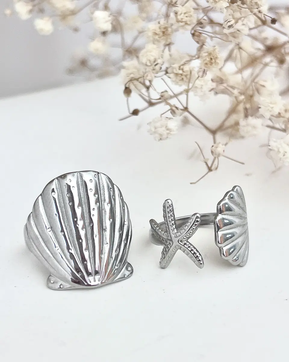 Dúo Anillos Ocean Vibes silver 3
