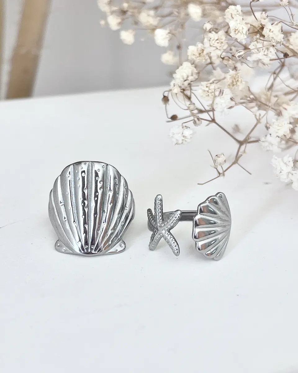 Dúo Anillos Ocean Vibes silver 4