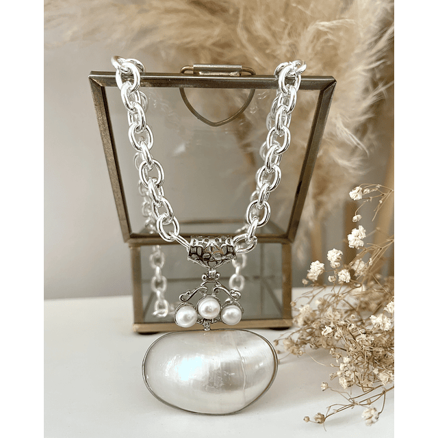 Collar Maxi dije Perlas Nácar Silver
