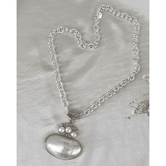 Collar Maxi dije Perlas Nácar Silver