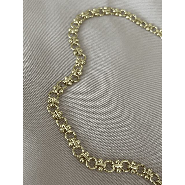 Collar Nudo de Bruja eslabones mixtos Gold