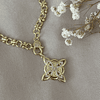 Collar Nudo de Bruja eslabones mixtos Gold