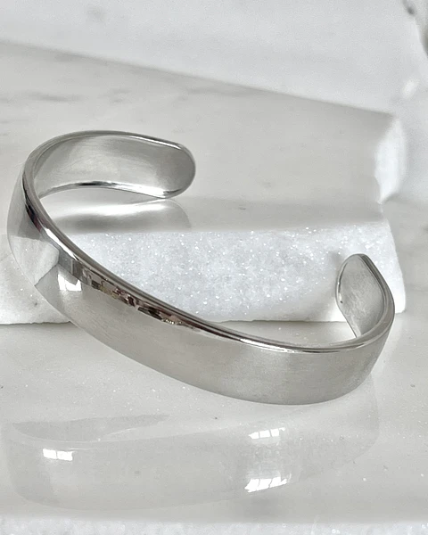 Brazalete liso Macizo Silver