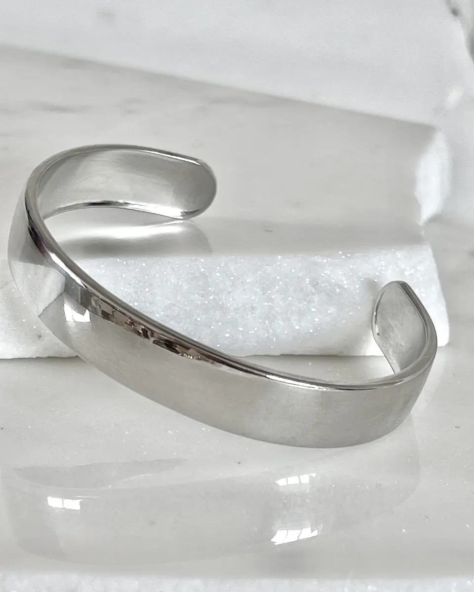 Brazalete liso Macizo Silver 1
