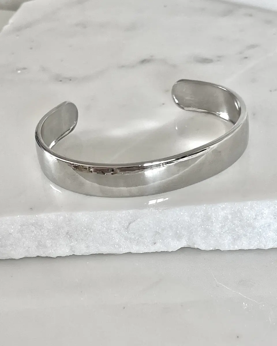 Brazalete liso Macizo Silver 2