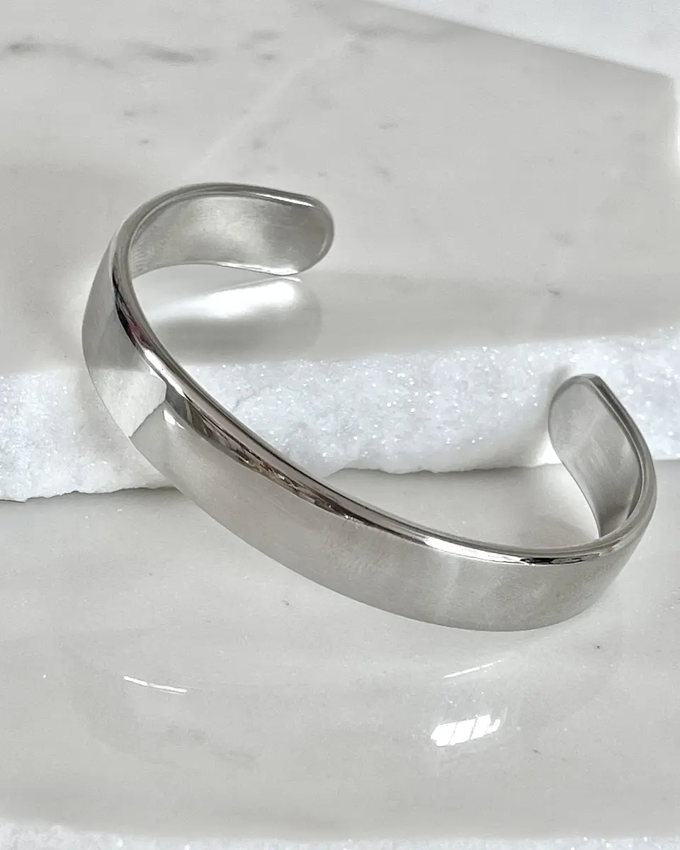 Brazalete liso Macizo Silver 3