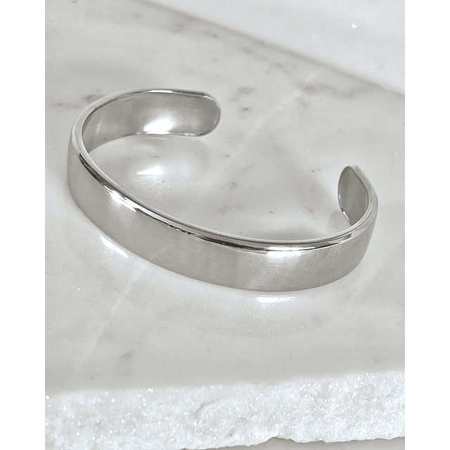 Brazalete liso Macizo Silver