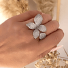Maxi Anillo Pétalos Circones Silver