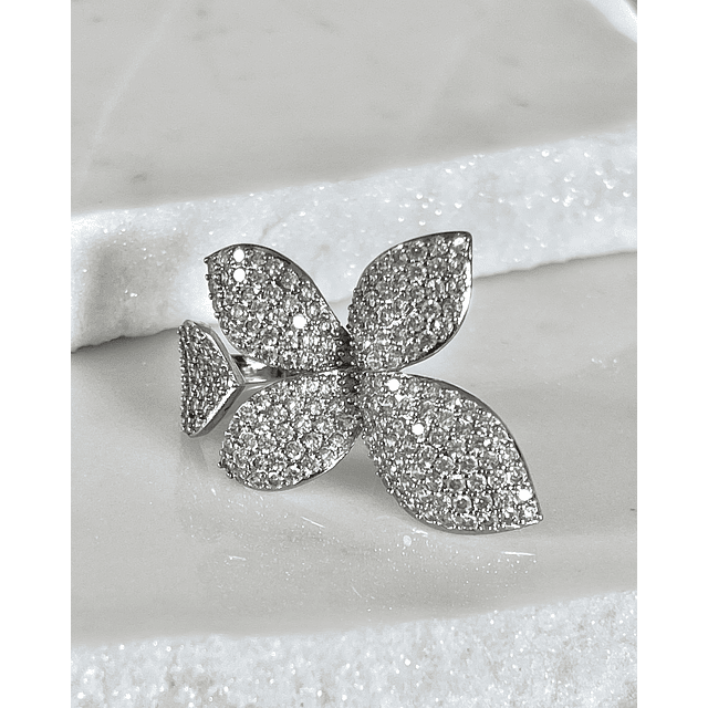 Maxi Anillo Pétalos Circones Silver