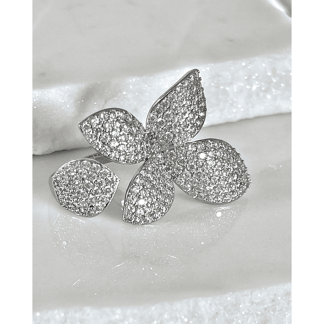 Maxi Anillo Pétalos Circones Silver