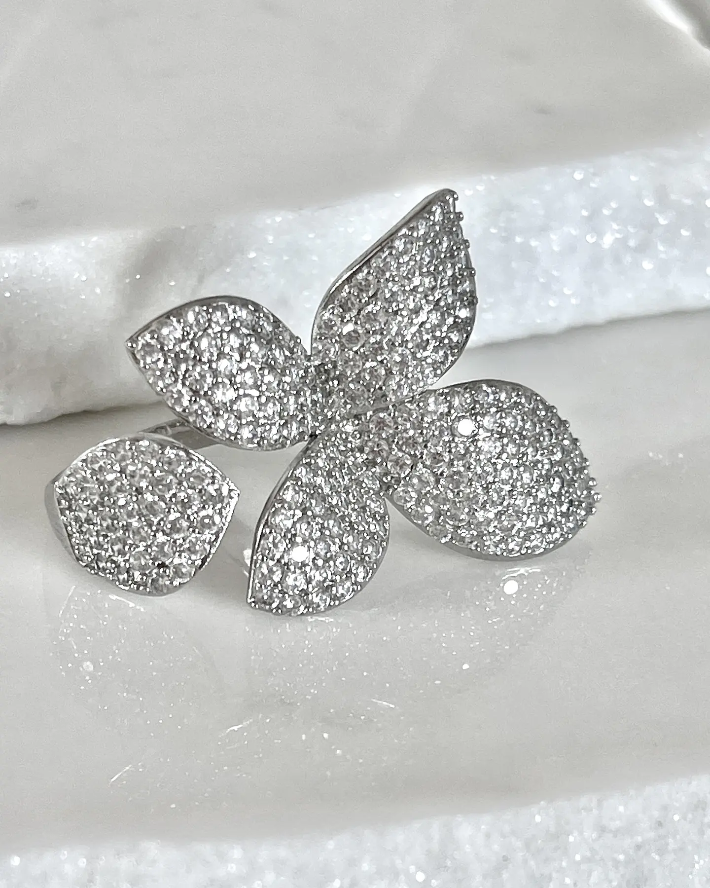 Maxi Anillo Pétalos Circones Silver 5