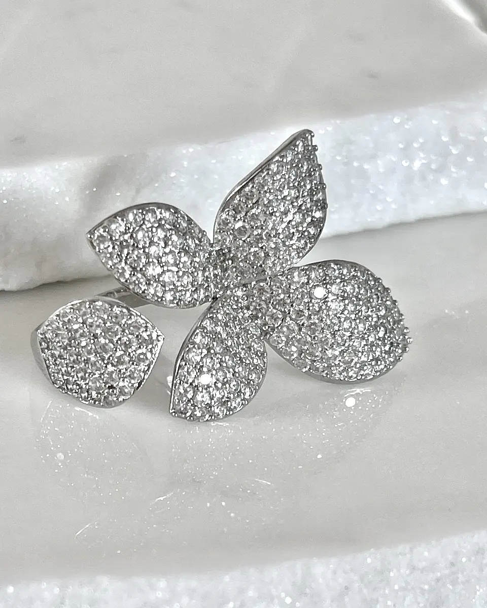 Maxi Anillo Pétalos Circones Silver 5