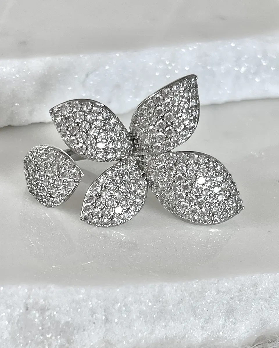 Maxi Anillo Pétalos Circones Silver 1