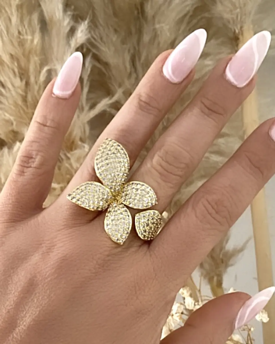 Maxi Anillo Pétalos Circones Gold 1