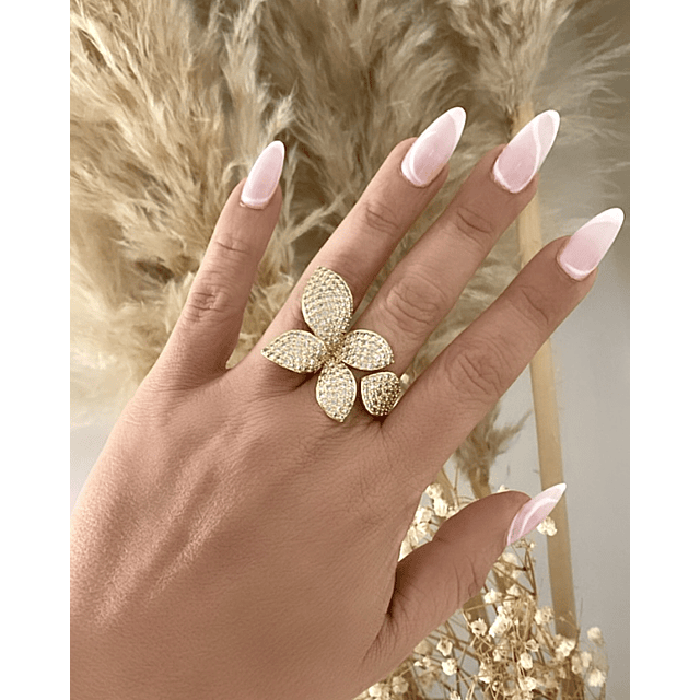 Maxi Anillo Pétalos Circones Gold