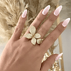 Maxi Anillo Pétalos Circones Gold