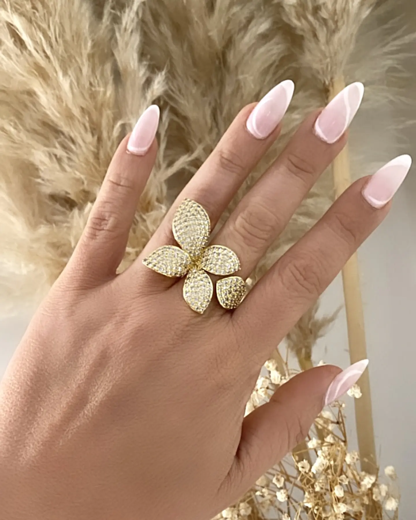 Maxi Anillo Pétalos Circones Gold 5