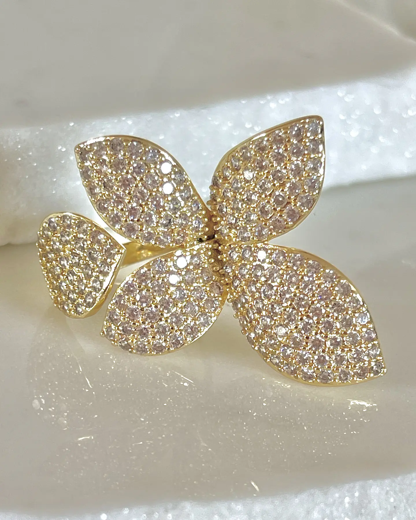 Maxi Anillo Pétalos Circones Gold 2
