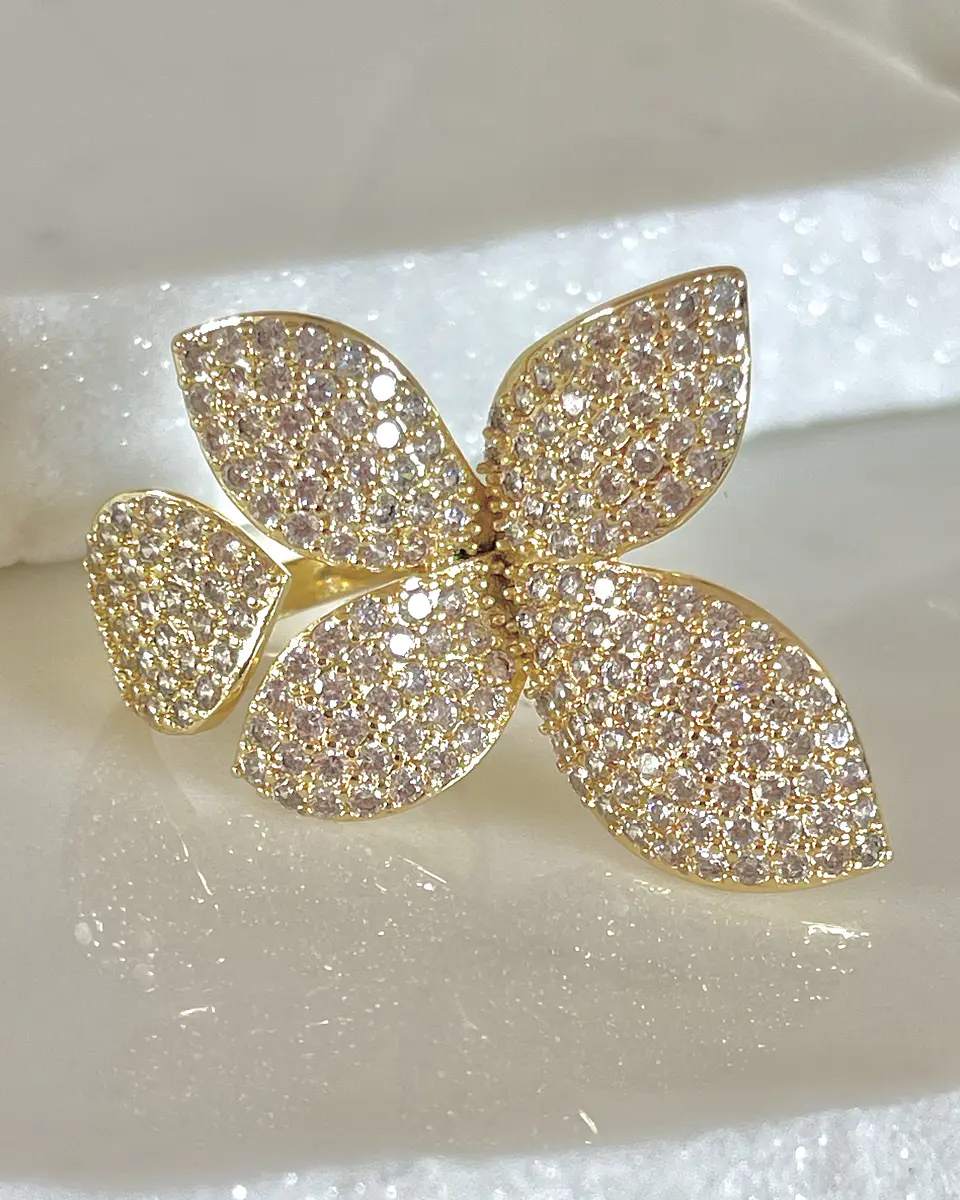 Maxi Anillo Pétalos Circones Gold 2