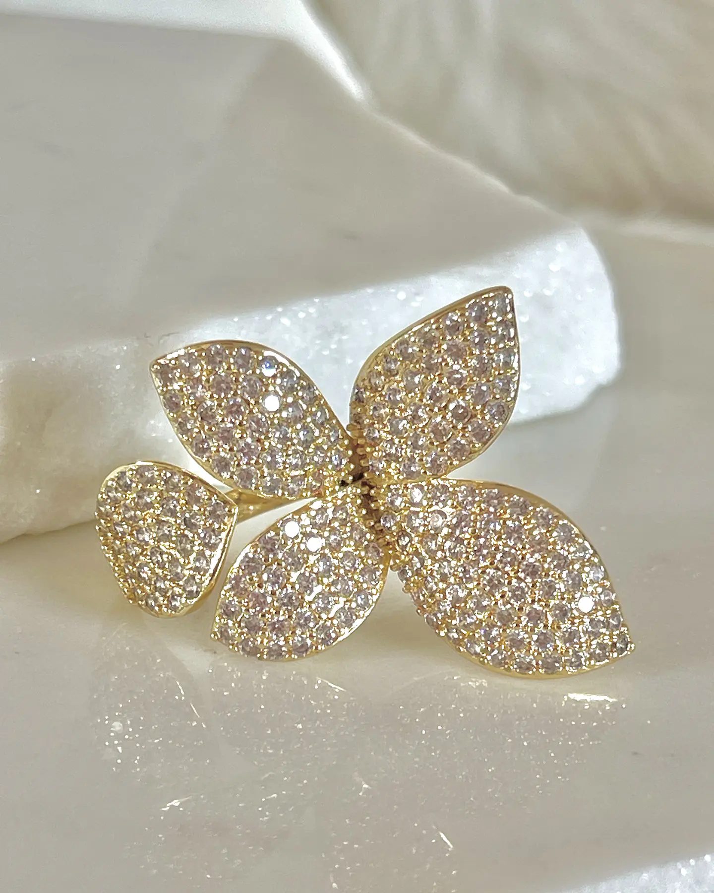 Maxi Anillo Pétalos Circones Gold 6
