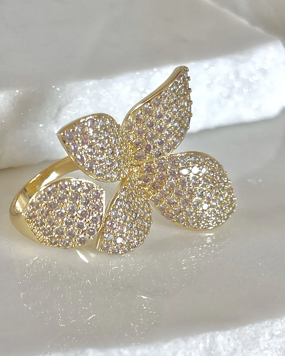 Maxi Anillo Pétalos Circones Gold 4