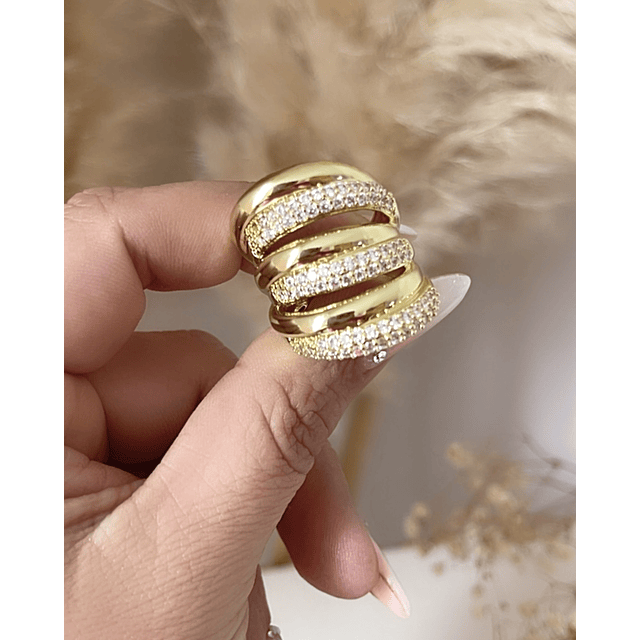 Maxi Anillo Montpellier Circones gold