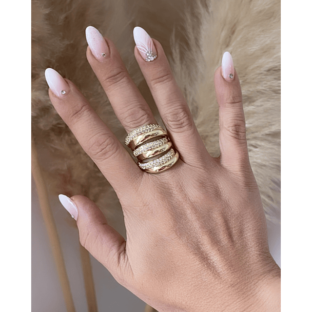 Maxi Anillo Montpellier Circones gold