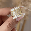 Anillo Cuadrado Paris Gold