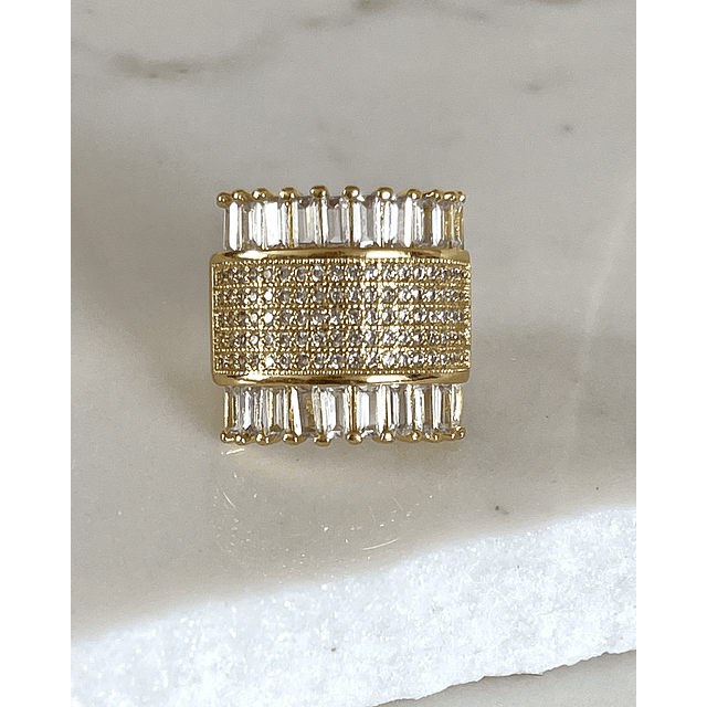 Anillo Cuadrado Paris Gold