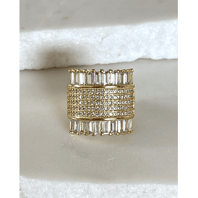 Anillo Cuadrado Paris Gold
