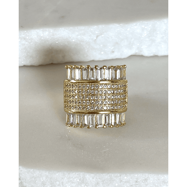 Anillo Cuadrado Paris Gold