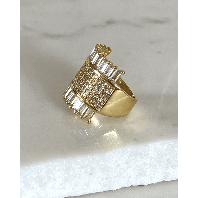 Anillo Cuadrado Paris Gold