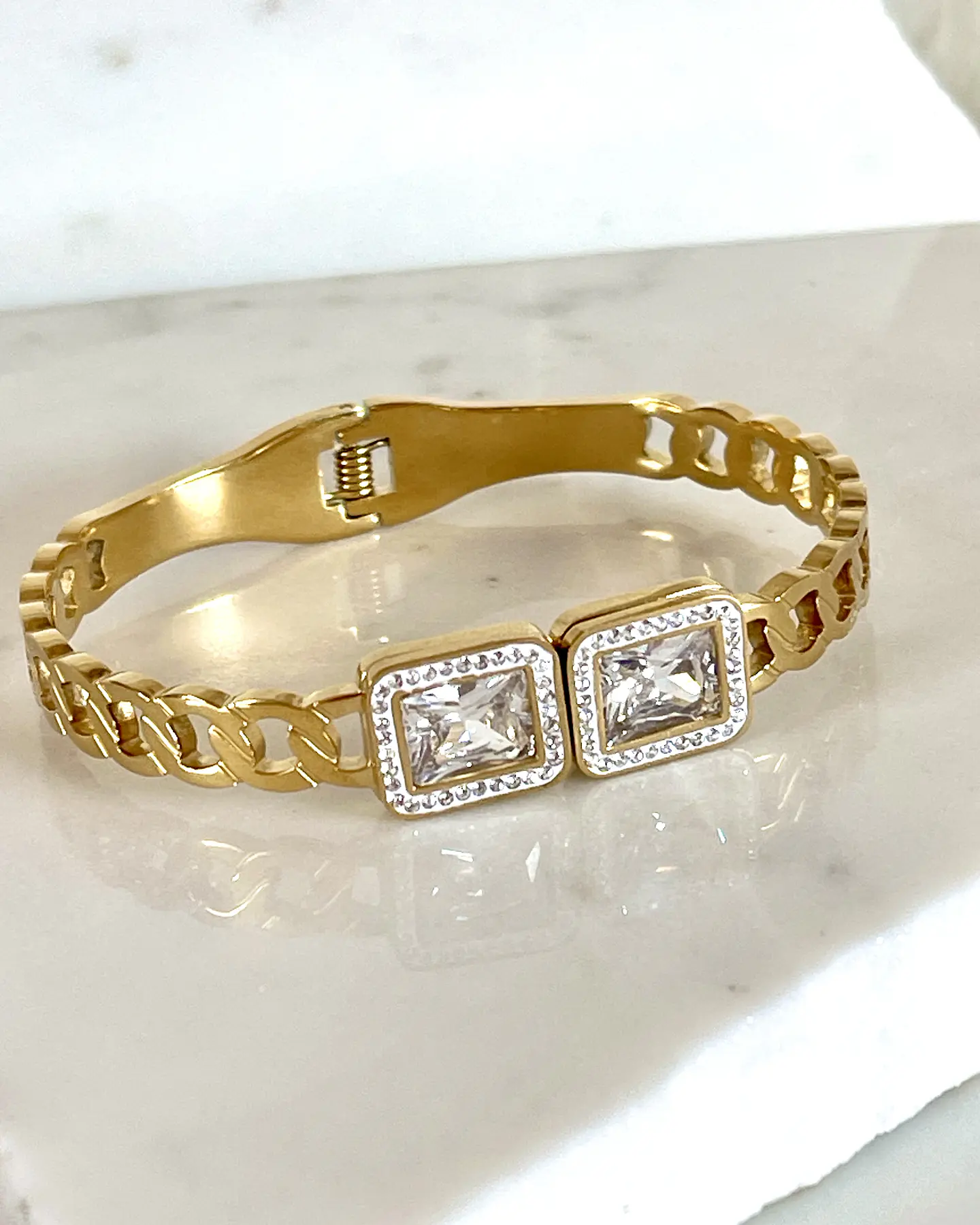 Brazalete cristales Gemelos Gold 3