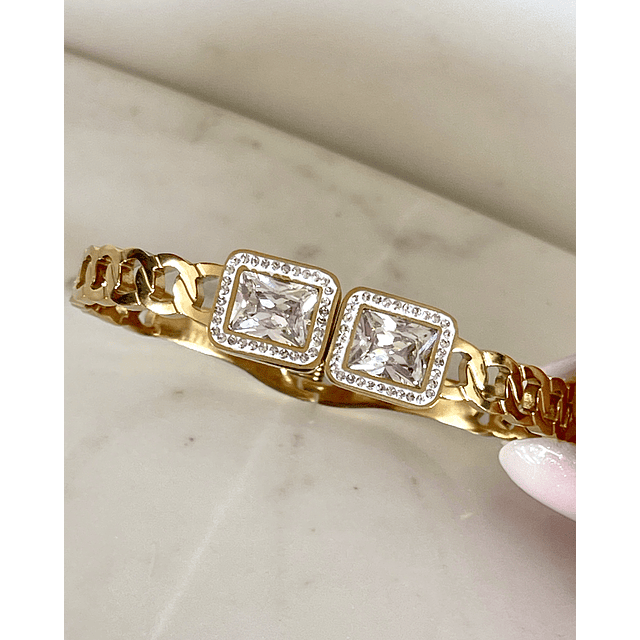 Brazalete cristales Gemelos Gold