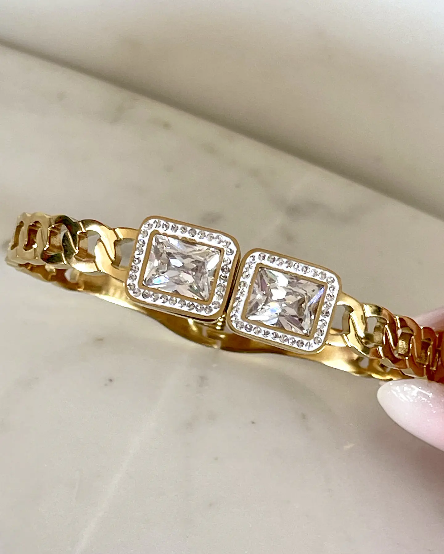 Brazalete cristales Gemelos Gold 2