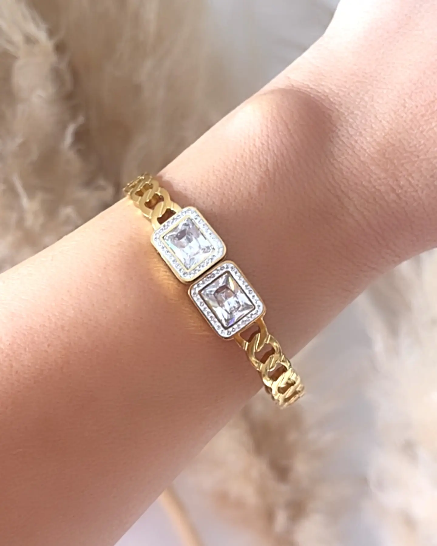 Brazalete cristales Gemelos Gold 1