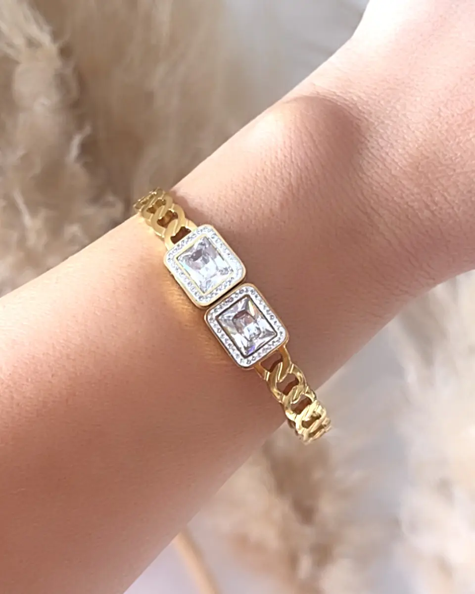 Brazalete cristales Gemelos Gold 1