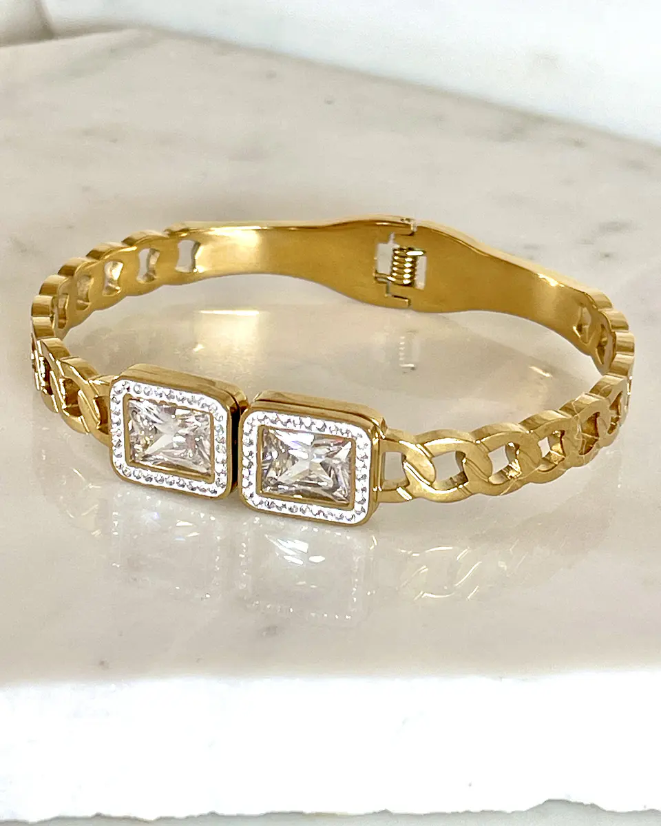 Brazalete cristales Gemelos Gold 6