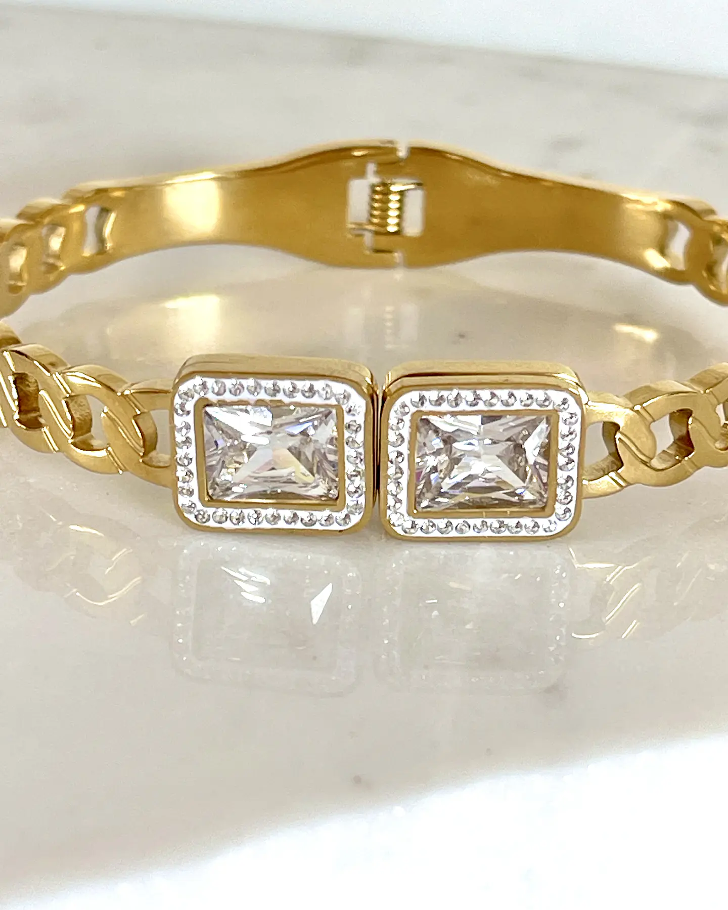Brazalete cristales Gemelos Gold 4