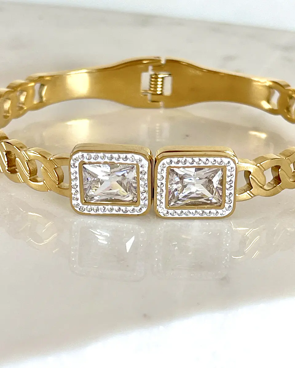 Brazalete cristales Gemelos Gold 4