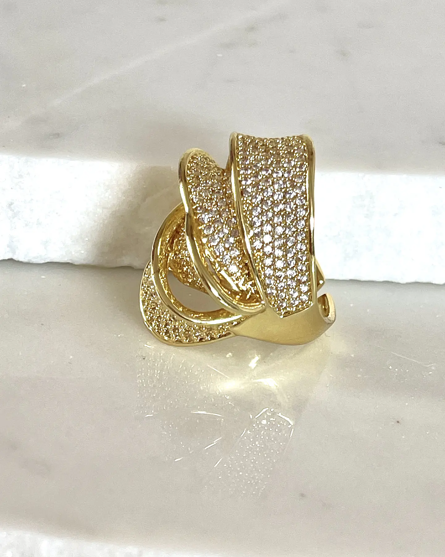 Anillo Elipse Entrelazado Circones Gold 5