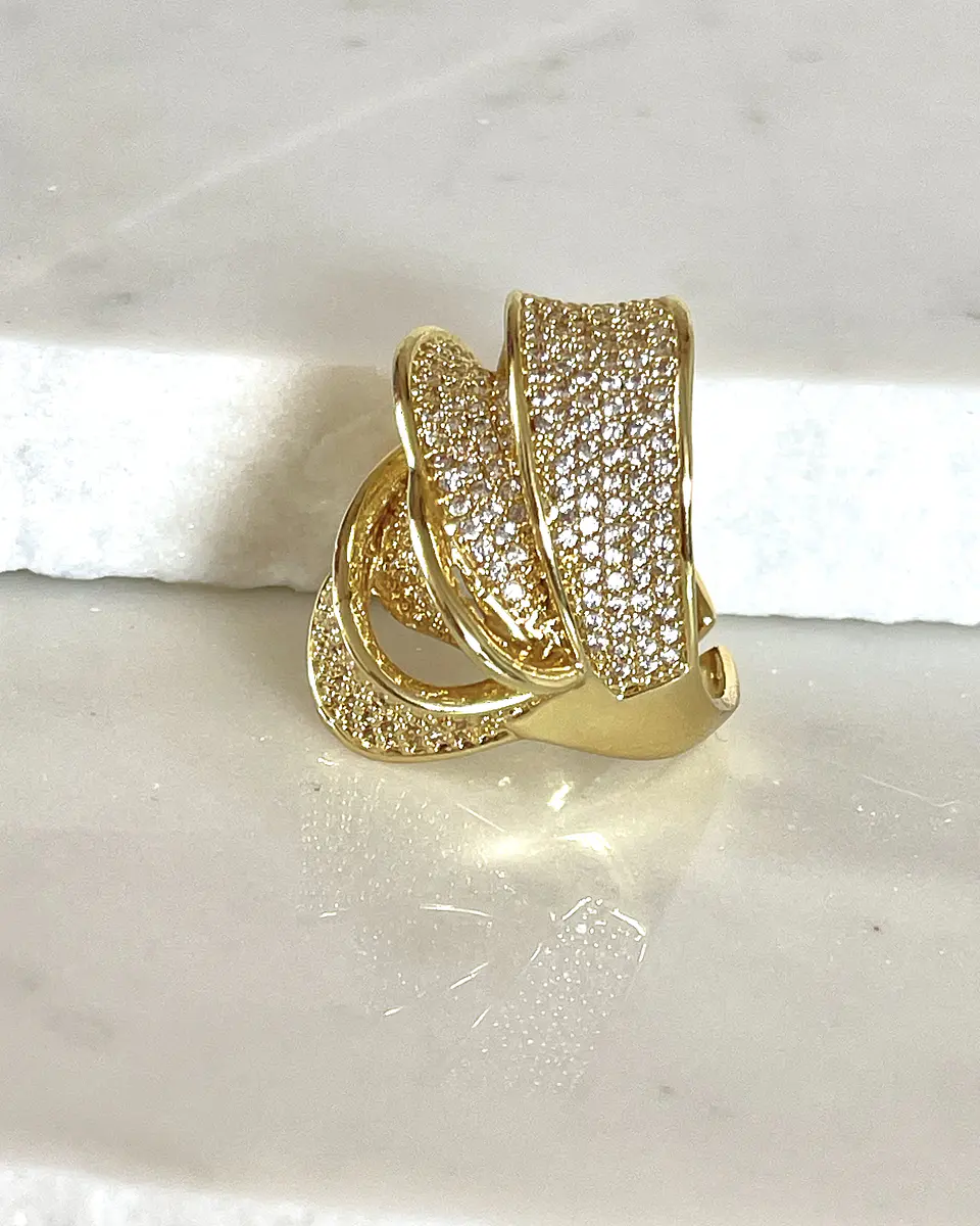 Anillo Elipse Entrelazado Circones Gold 5