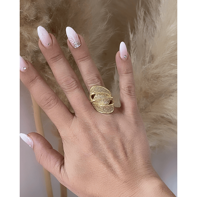 Anillo Elipse Entrelazado Circones Gold